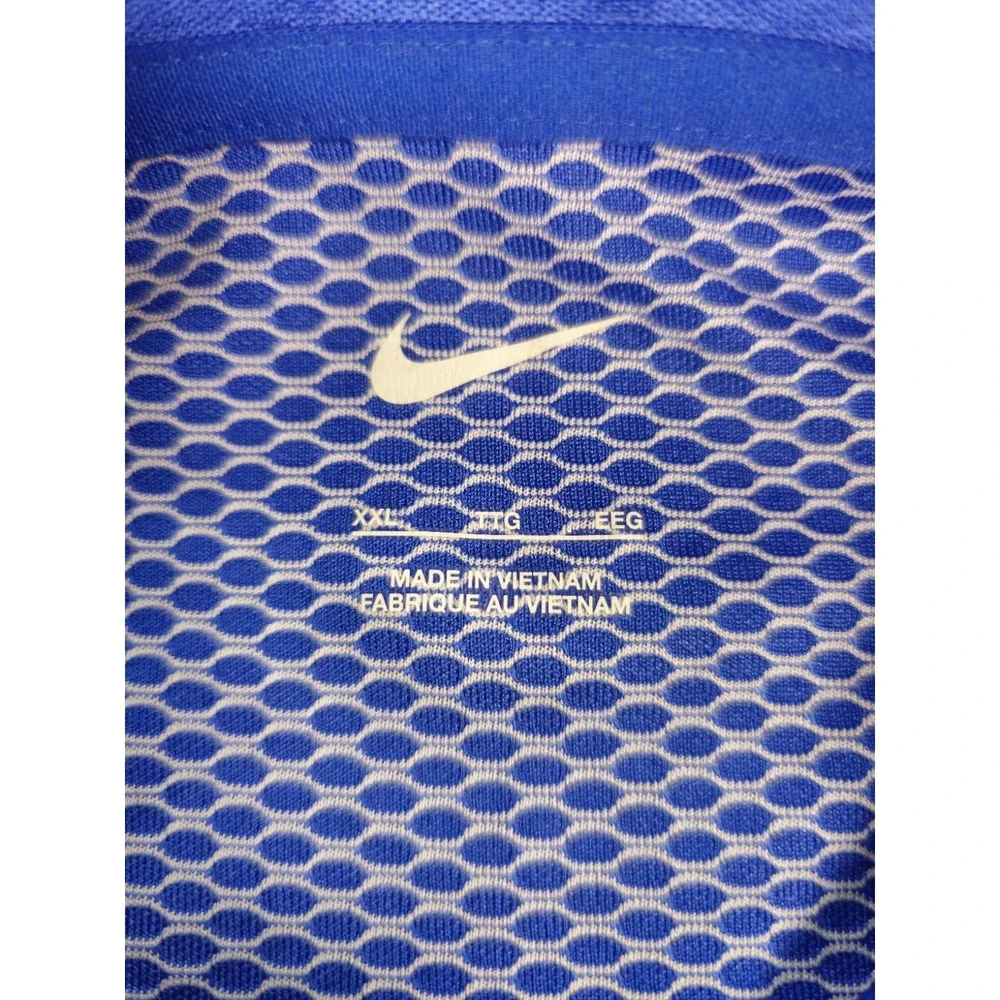 Nike Golf Polo Men 2XL Blue NWT Dri-FIT Hex Textured AH6266-480 Embroidered